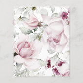 Kostengünstige Rose Kinderdusche Einladung (Rückseite)