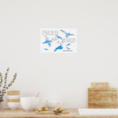 Kostenlos als Vogel 2 Poster (Küche)