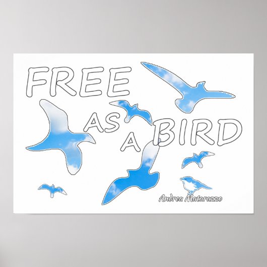 Kostenlos als Vogel 2 Poster (Vorne)