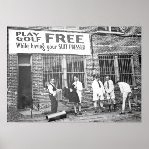 Kostenlos Golf spielen Vintage Golf Humor Poster
