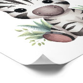 Kostenlos laufen, einzigartig sein - Baby Zebra Ki Poster (Ecke)