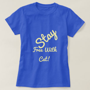 Kostenlos mit Katze Funny Niedlich Personalisiert  T-Shirt