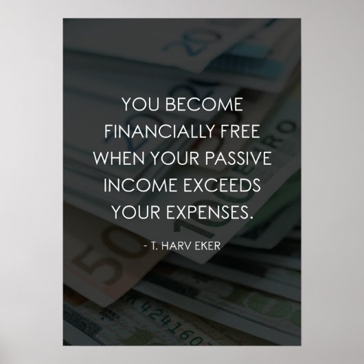 Kostenlos - Passives Einkommen und Ausgaben Poster (Vorne)