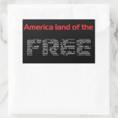 "kostenlos" rechteckiger aufkleber (Tasche)