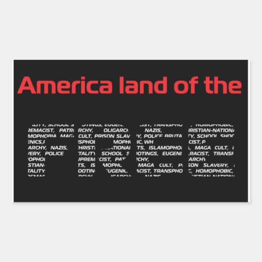 "kostenlos" rechteckiger aufkleber (Vorderseite)