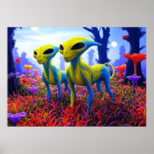 Kostenlos streunende KI-Aliens Poster (Vorne)