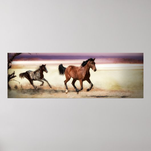 KOSTENLOS, WILD-RUNNING-PFERDE ZU SEIN POSTER (Vorne)