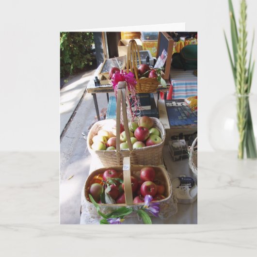 "KOSTENLOSE ÄPFEL ZUM VERKAUF" Gratulationskarte Karte (Vorderseite)