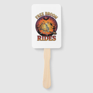 Kostenlose Besenfahrten Halloween-Skelett-Kürbis-S Fächer