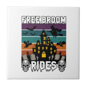 Kostenlose Besenfahrten Halloween Spukhaus Hexe Sk Fliese