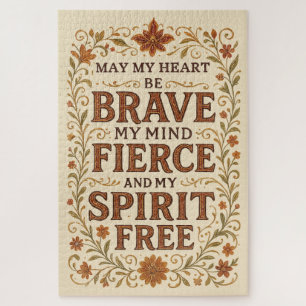 Kostenlose Bohemische Affirmation Zitat Art Puzzle