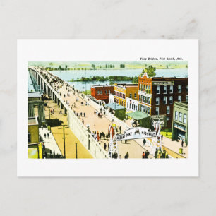 Kostenlose Brücke, Fort Smith, Arkansas. Postkarte