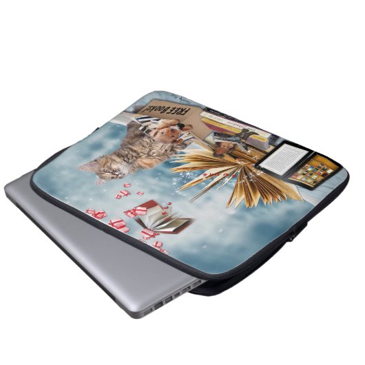 Kostenlose Bücher Laptopschutzhülle (Vorne Knopf)