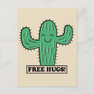 Kostenlose Cactus Hugs Postcard Postkarte