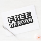 KOSTENLOSE DEBUGS RECHTECKIGER AUFKLEBER (Umschlag)