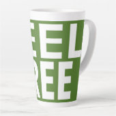 Kostenlose Druckneuheit; grüner Hintergrund Milchtasse (Rechte Ecke)