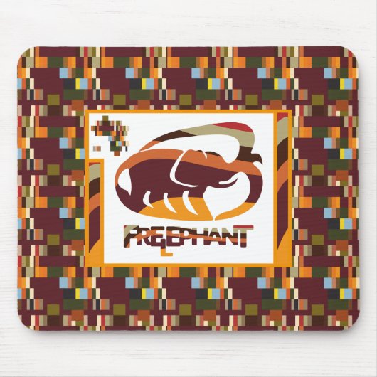 KOSTENLOSE ELEPHANT VON MASANSER PIXELAT MOUSEPAD (Vorne)