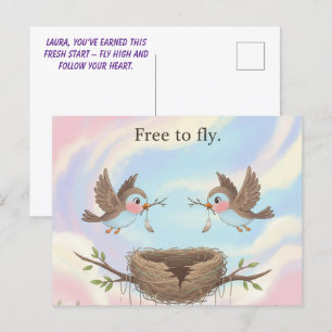 Kostenlose Fly-Card-Scheidung Postkarte