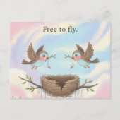 Kostenlose Fly-Card-Scheidung Postkarte (Vorderseite)