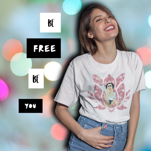 Kostenlose Frauen in der Lotus-Blume T-Shirt