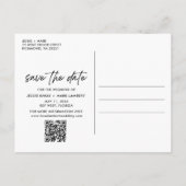 Kostenlose Getränke Champagner Hochzeit sparen Sie Ankündigungspostkarte (Rückseite)