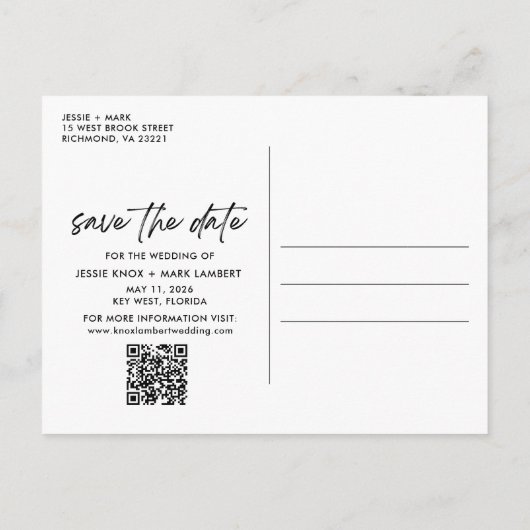 Kostenlose Getränke Champagner Hochzeit sparen Sie Ankündigungspostkarte (Rückseite)