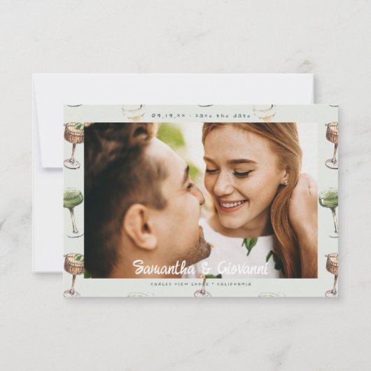 Kostenlose Getränke | Cute Craft Cocktail Hochzeit (Rückseite)