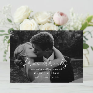 Kostenlose Getränke Elegante Moderne Romantische F Save The Date