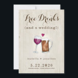 Kostenlose Getränke Funny Save the Date Card Einladung<br><div class="desc">Fügen Sie Save the Date einen kleinen Spaß hinzu. . . . Das Hotel verfügt über handbemalte Aquarellweine und Biertoast auf einem wunderschönen rustikalen Holzgelände. Koordinationsgegenstände sind in der Sammlung "Rustikale Brauerei" in meinem Geschäft erhältlich.</div>