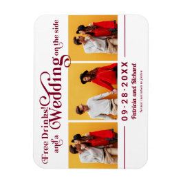 Kostenlose Getränke Hochzeiten sparen das 3. Foto Magnet
