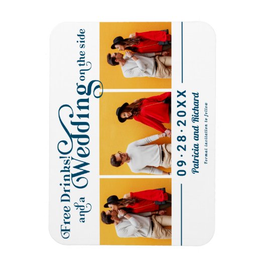 Kostenlose Getränke Hochzeiten sparen das 3. Foto Magnet (Vertikal)