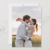 Kostenlose Getränke im Tropical Beach Wedding Foto Save The Date (Rückseite)