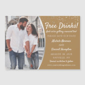 Kostenlose Getränke! Lässiges Foto Magnet (Vorderseite)