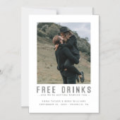 Kostenlose Getränke | LÄSSIGES SAVE THE DATE FOTO Magneteinladung (Vorderseite)