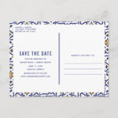 Kostenlose Getränke Mexiko Hochzeit retten das Dat Ankündigungspostkarte (Rückseite)