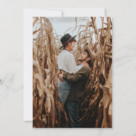 Kostenlose Getränke. Moderne Cocktails Foto Hochze Save The Date (Rückseite)