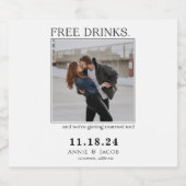 Kostenlose Getränke Save the Date Bierflaschenetikett (Einzelnes Label)