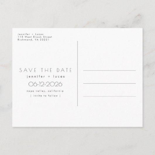 Kostenlose Getränke Weinkellerei Hochzeit sparen S Ankündigungspostkarte (Rückseite)