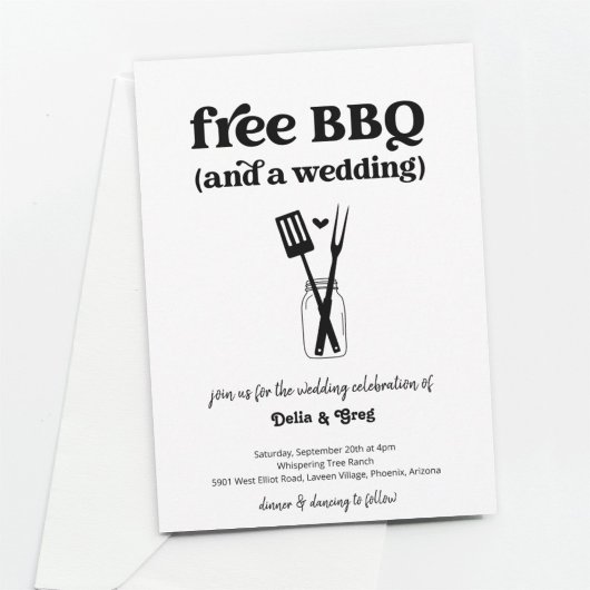 Kostenlose GRILLEN Funny Wedding Einladung