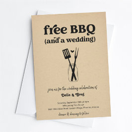 Kostenlose GRILLEN Funny Wedding Einladung