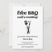 Kostenlose GRILLEN Funny Wedding Einladung (Vorderseite)
