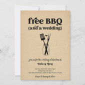 Kostenlose GRILLEN Funny Wedding Einladung (Vorderseite)
