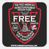 KOSTENLOSE Großaufkleber Quadratischer Aufkleber (Vorderseite)