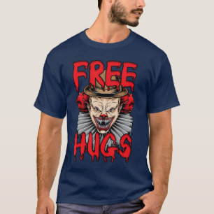 Kostenlose Halloween Umarmungen Böser Killer Gruse T-Shirt