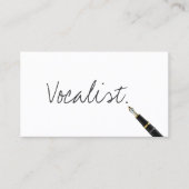 Kostenlose Handschrift Script Vocalist Business Ca Visitenkarte (Vorderseite)