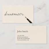 Kostenlose Handwriting-Script-Announcer-Visitenkar Visitenkarte (Vorne/Hinten)