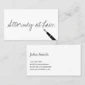 Kostenlose Handwriting-Script-Anwaltskarte Visitenkarte (Vorne/Hinten)