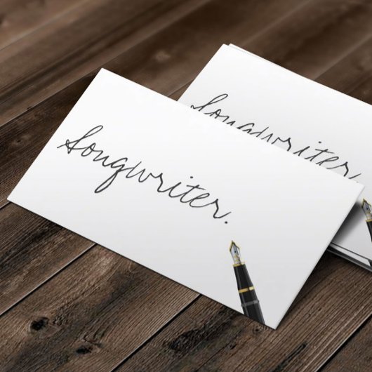 Kostenlose Handwriting-Script-Songwriter-Visitenka Visitenkarte