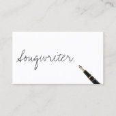 Kostenlose Handwriting-Script-Songwriter-Visitenka Visitenkarte (Vorderseite)