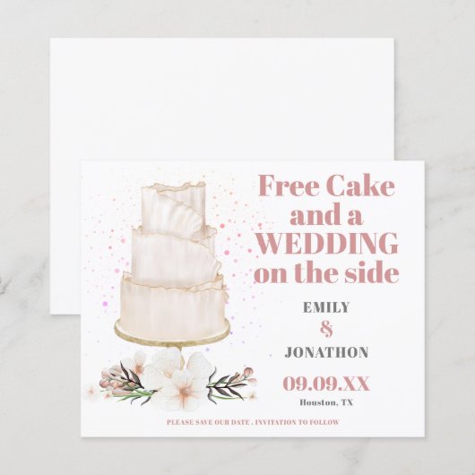 Kostenlose Hochzeit Save the Date (Vorne/Hinten)